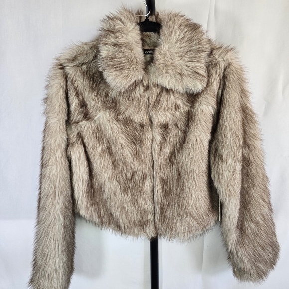 Taupe/Tan furry Jacket - Picture 1 of 3